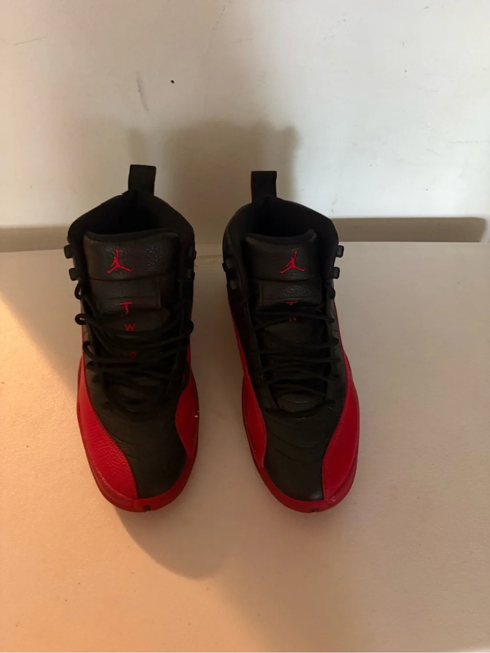 Jordan Retro High-Top Sneakers in Black and Red